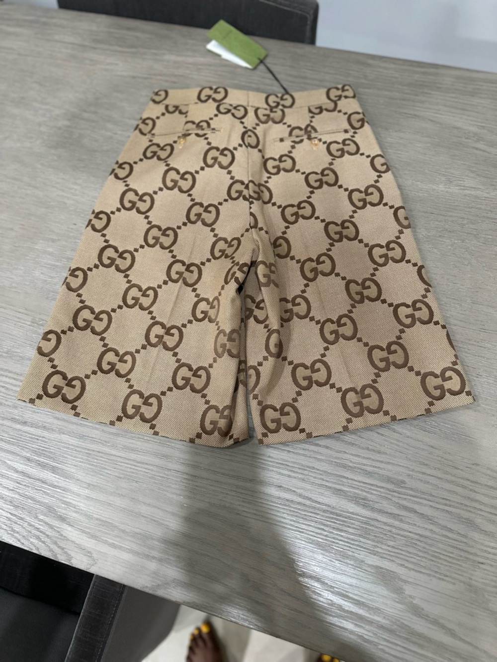GUCCI Jumbo Gg Canvas Shorts - Beige/Ebony - Picture 4 of 12
